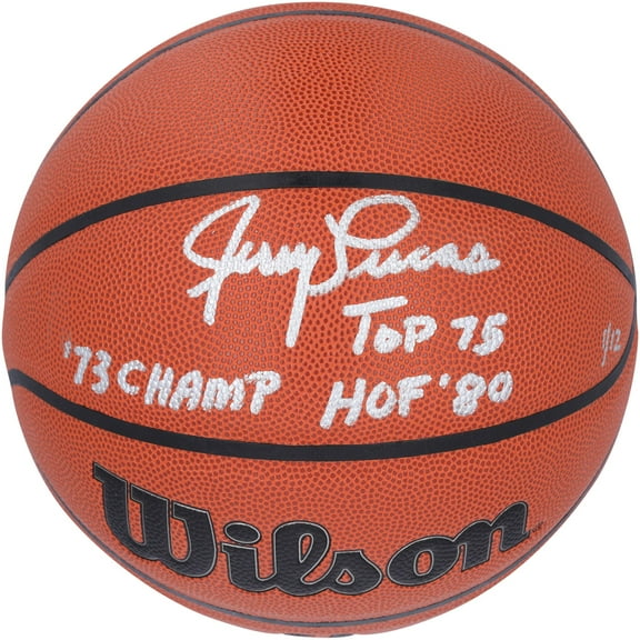 Jerry Lucas New York Knicks Autographed Wilson Authentic Series Indoor/Outdoor Basketball with Multiple Inscriptions - #1 of a Limited Edition of 12 - Fanatics Authentic Certified