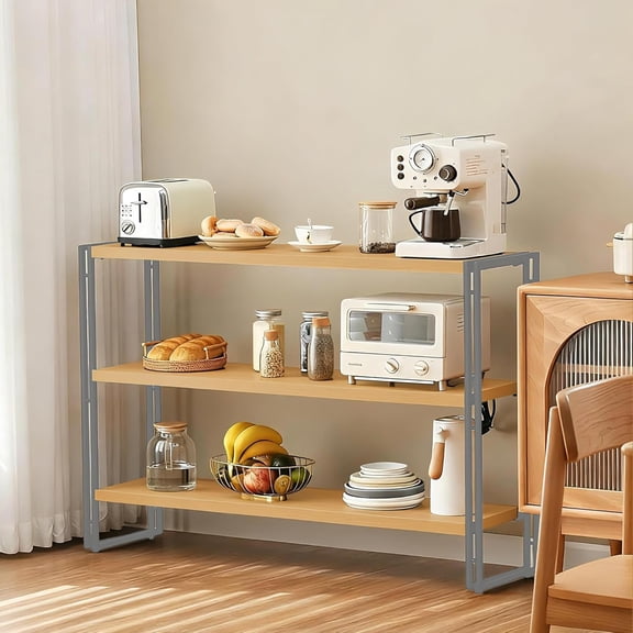 Jerry & Maggie Industrial 3-Tier Wooden Ladder Shelf, 47" Wall Mounted Bookshelf, Heavy Duty 1.2" Thick Plank Rustic Brown Bookcase for Living Room, Office, Kitchen, Modern Home Decor