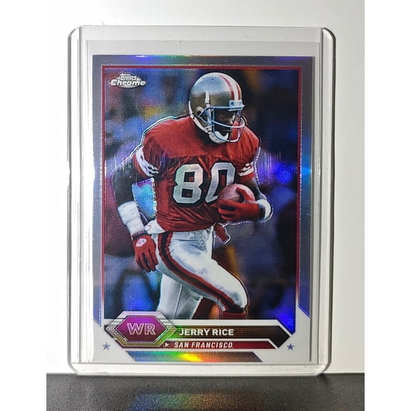 Jerry Rice 2023 Topps Chrome Refractor NFL #17 Card San Francisco 49ers