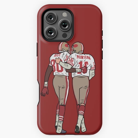 Jerry Rice Joe Montana 49ers Art Phone Case for iPhone 16 15 14 13 12 11 Pro Max
