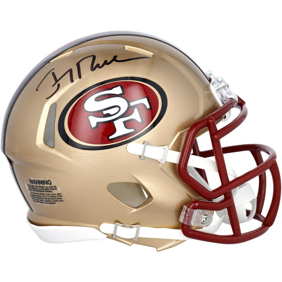 Jerry Rice San Francisco 49ers Autographed Riddell 1996-2008 Throwback Logo Speed Mini Helmet - Fanatics Authentic Certified