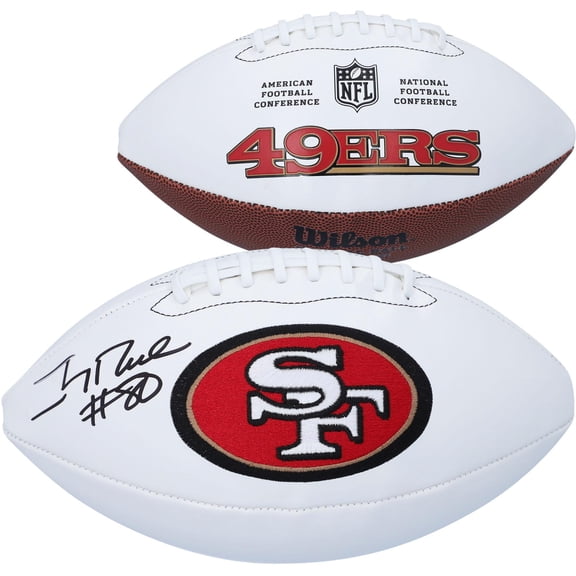 Jerry Rice San Francisco 49ers Autographed Wilson White Panel Football - Fanatics Authentic Certified