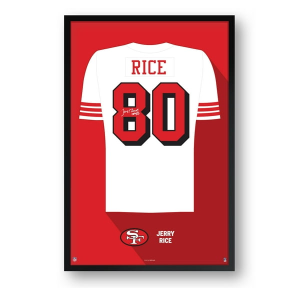 Jerry Rice San Francisco 49ers Framed 27" x 39" Retired Jersey Art Print