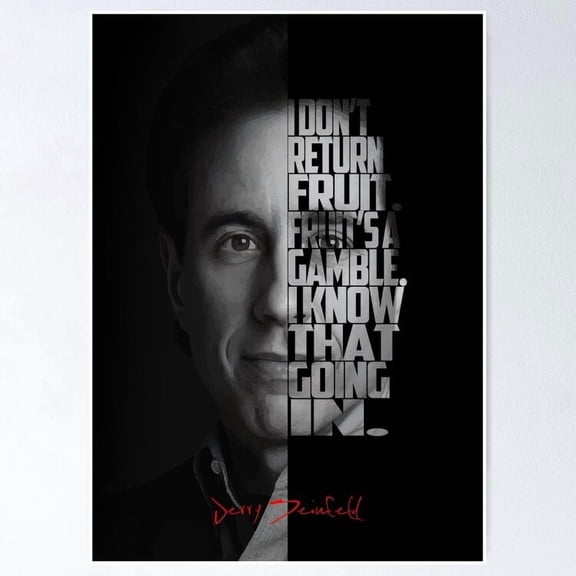 Jerry Seinfeld Comedian Stand Up Sitcom Television Series Headline Wall Decor, Stretched Canvas