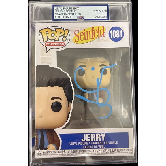 Jerry Seinfeld signed Funko Pop #1081 PSA Encapsulated PSA Autographed
