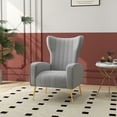 thumbnail image 1 of Jerry Velvet Accent Chair Upholstered Living Room Arm Chair GRAY, 1 of 5