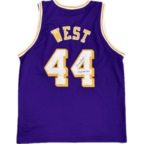 Jerry West Signed Autographed Custom Purple Jersey JSA Authen HOF 1980-2010