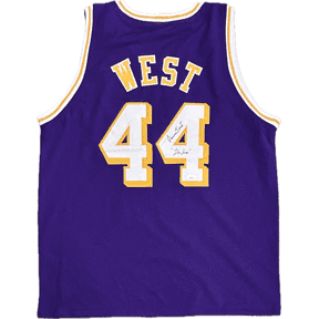 Jerry West Signed Autographed Custom Purple Jersey JSA Authen The Logo