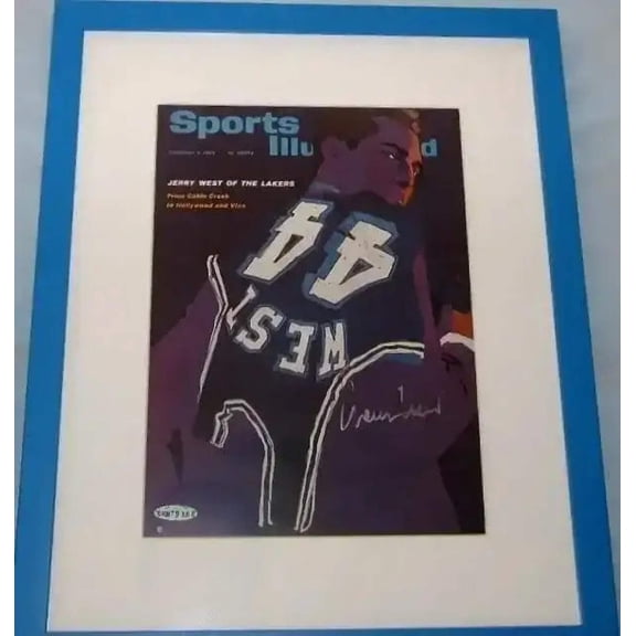 Jerry West autographed Los Angeles Lakers UDA Sports Illustrated cover custom framed