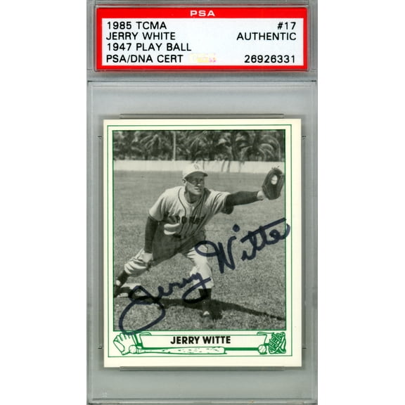 Jerry Witte Autographed 1985 Play Ball 1947 Reprint Card #17 St. Louis Browns PSA/DNA #26926331