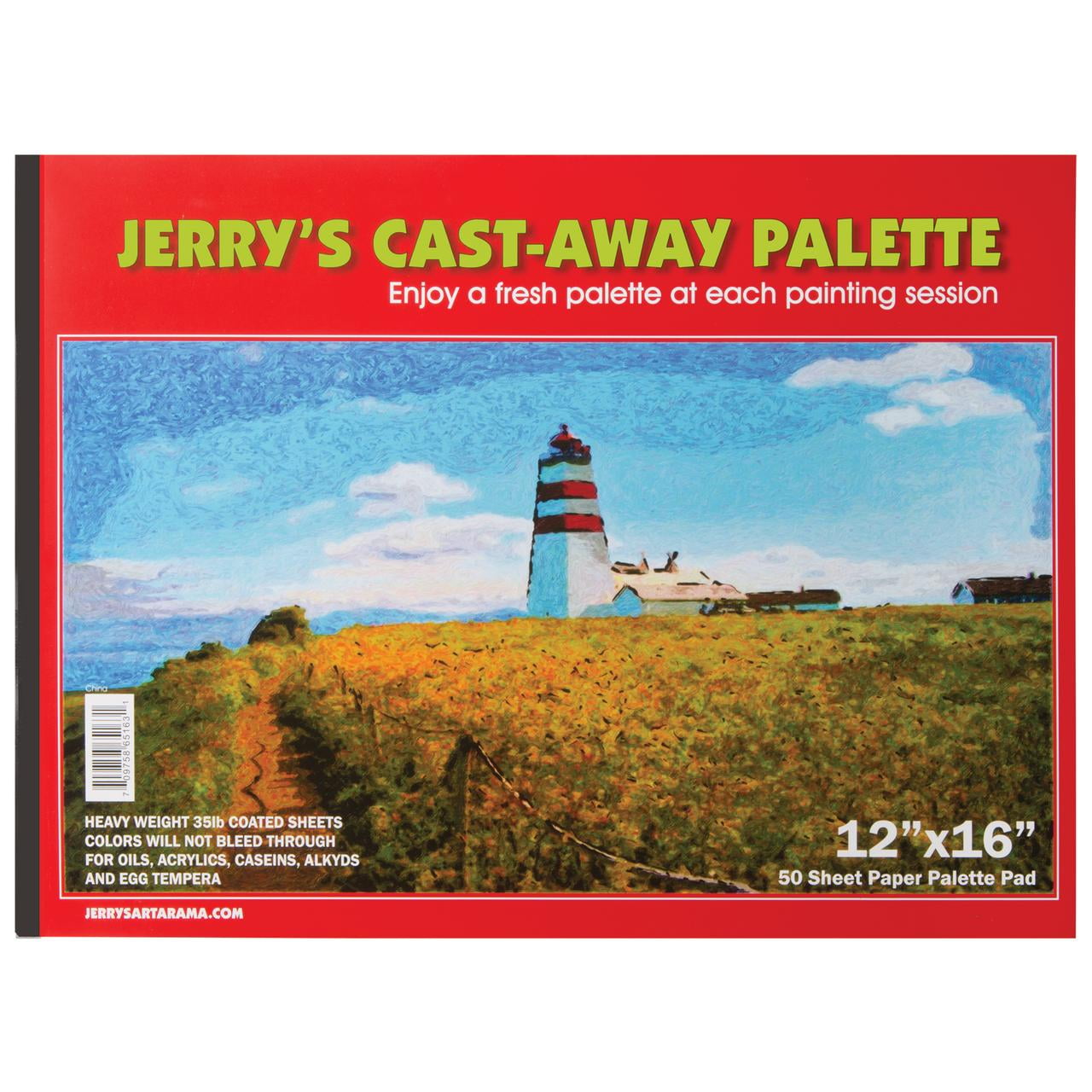 Jerry's Artarama Castaway Disposable Paper Palette Pad, 9x12, Perfect