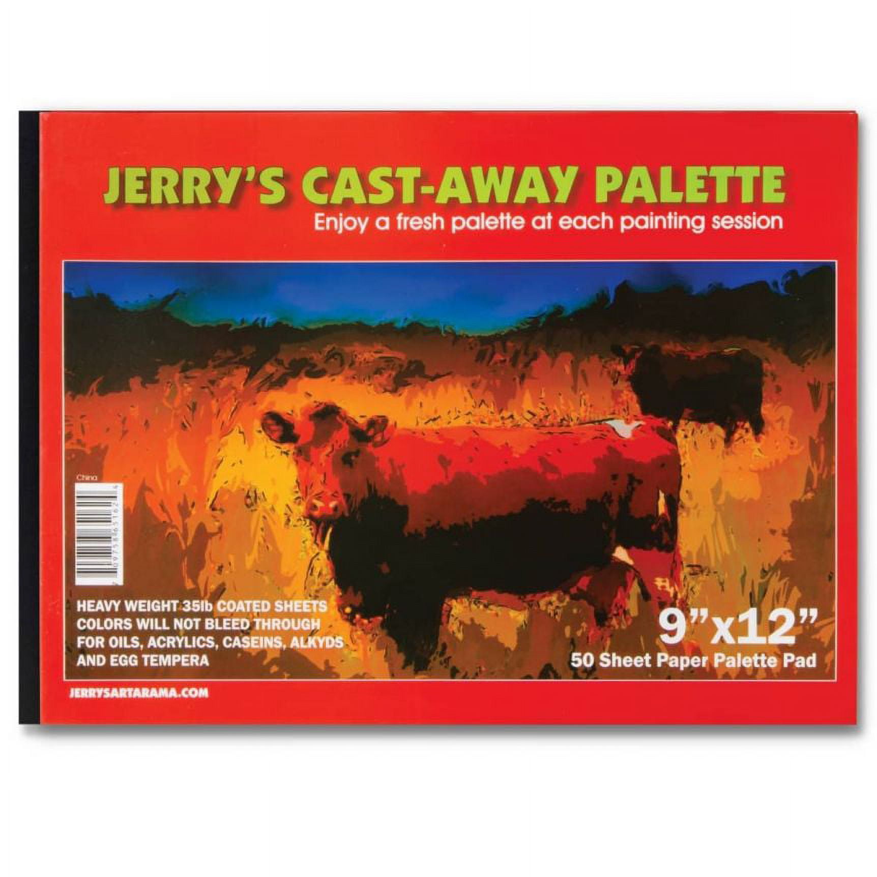 Jerry's Artarama Castaway Disposable Paper Palette Pad, 9x12, Perfect