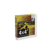 Jerrys Artarama Da Vinci Dual Sided Pro Panel Board - 3-Pack, 4x4" 6mm Deep Panels for Painting - Archival, Acid-Free Art Supplies - Ultra-Smooth & Medium Textured Paint Surfaces