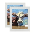thumbnail image 1 of Millbrook Collection Country Chic Wood Picture Frames, 2-Pack, 12x16 - Marshmallow White, Wide - 2-1/2" Face Solid Wood Molding for Photos, Artwork & Prints Includes Acrylic Glazing - Made in USA, 1 of 7