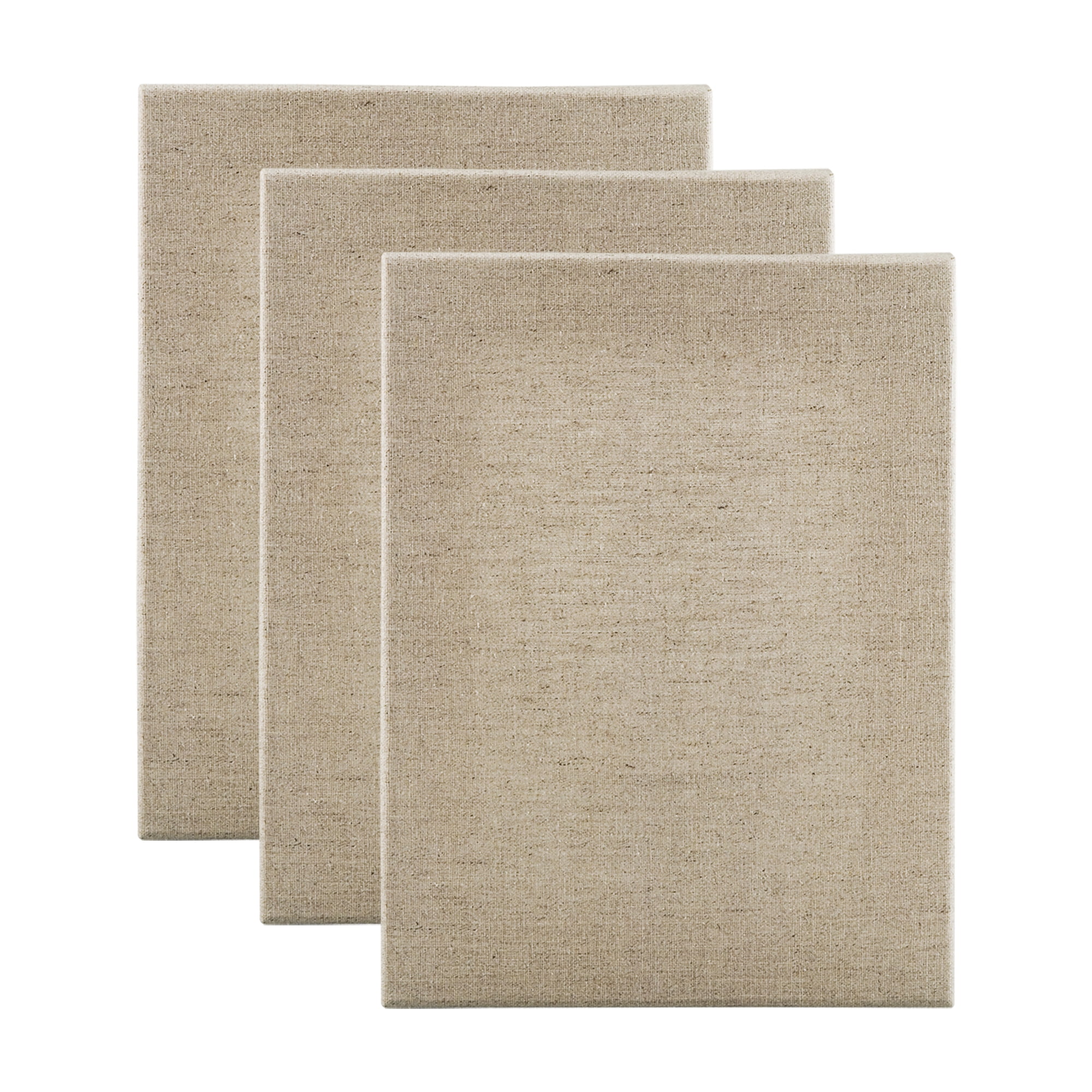 Jerry's Artarama Senso Clear Primed Linen Stretched Canvas 1-1/2", 3 Pack 12×12" - Durable Canvas for Painting with Medium Tooth Linen Weave Surface, Ideal for Oil, Acrylic and Alkyd Colors