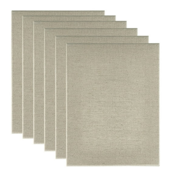 Jerry's Artarama Senso Clear Primed Linen Stretched Canvas 3/4", 6 Pack 16×20" - Durable Canvas for Painting with Medium Tooth Linen Weave Surface, Ideal for Oil, Acrylic and Alkyd Colors