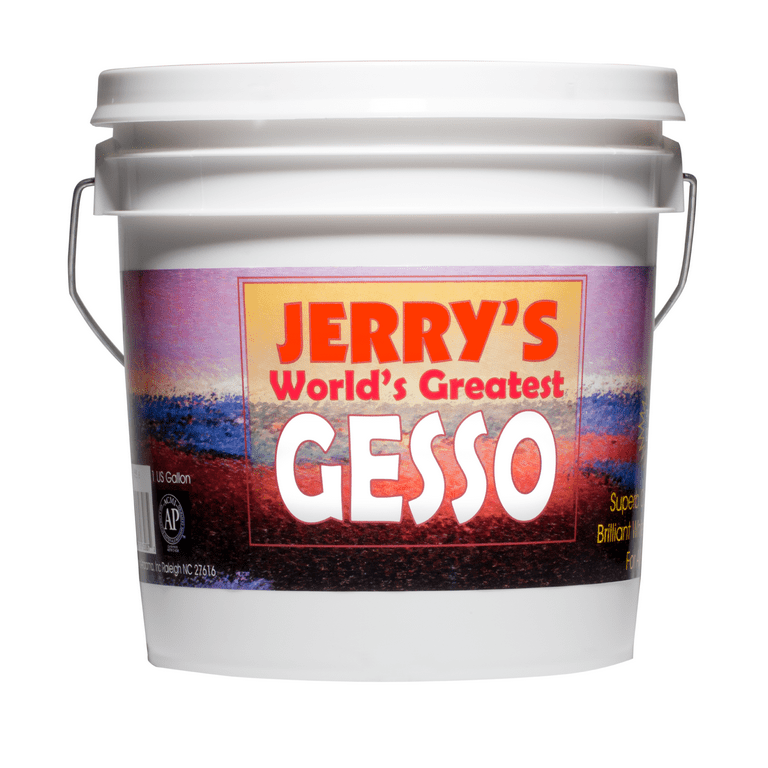 Jerry's Artarama Ultra-White Acrylic Gesso Primer for Fine Art - Perfect  for Acrylic and Oil Painting, High Pigment, Smooth Consistency, Ideal