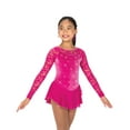 thumbnail image 1 of Jerry's Ice Skating Dress 149 - Jewelled Lace Dress - Fuchsia, 1 of 3
