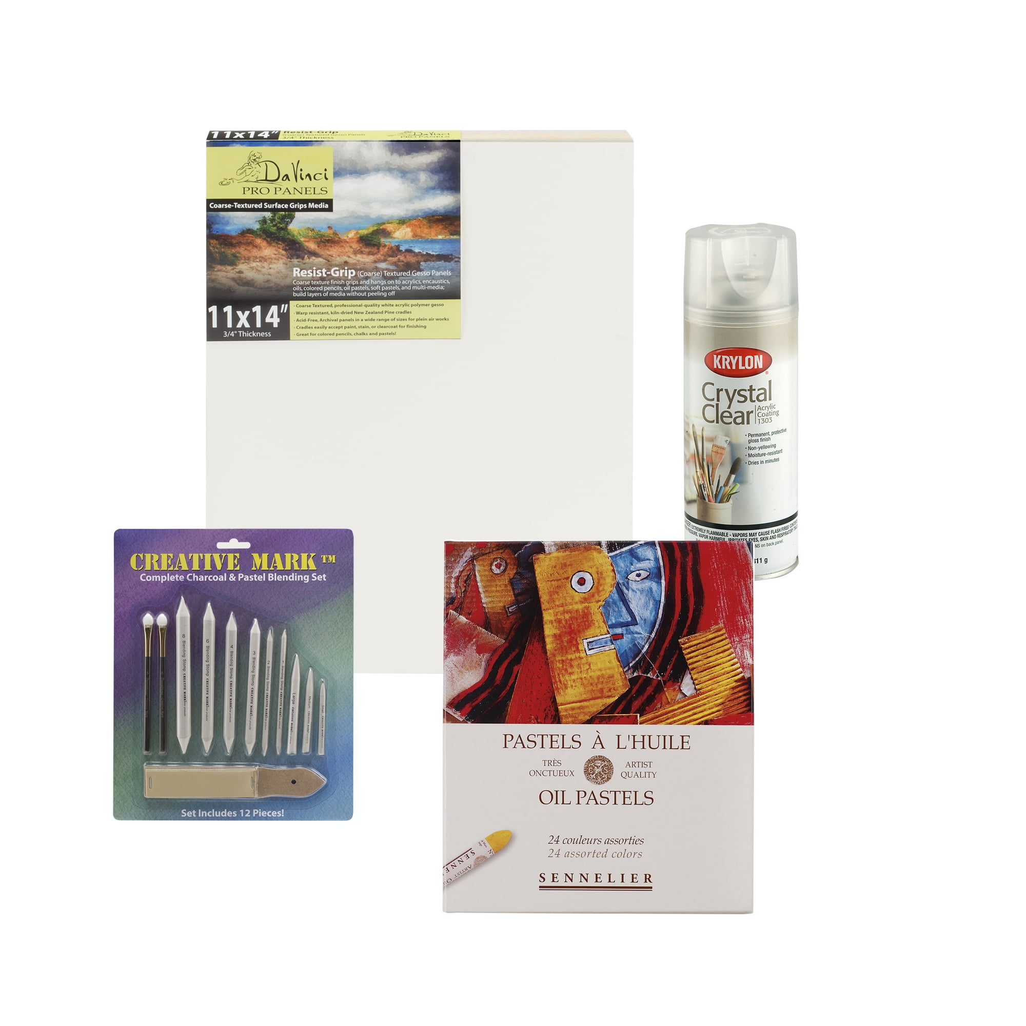 Jerrys Artarama 24pc Artist Oil Pastel Drawing Kit, Includes Blending