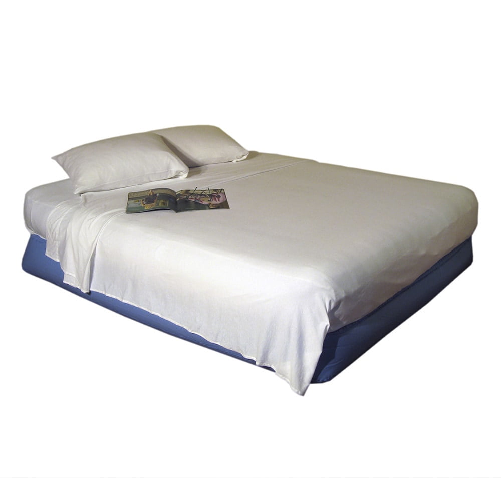 Twin White Solid Jersey Knit Airbed Sheet Set