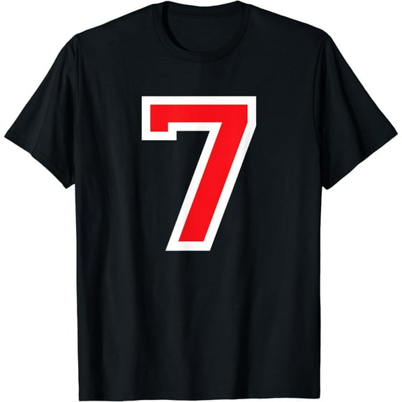 Jersey Block Number #7 T-Shirt