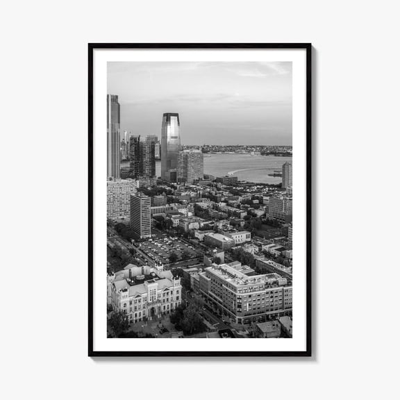 Jersey City Black And White Fine Art Photo Print Nj Usa Wall Decor, Unframed Paper Print