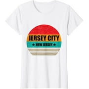 Jersey City New Jersey Retro Vintage Sunset US State T-Shirt
