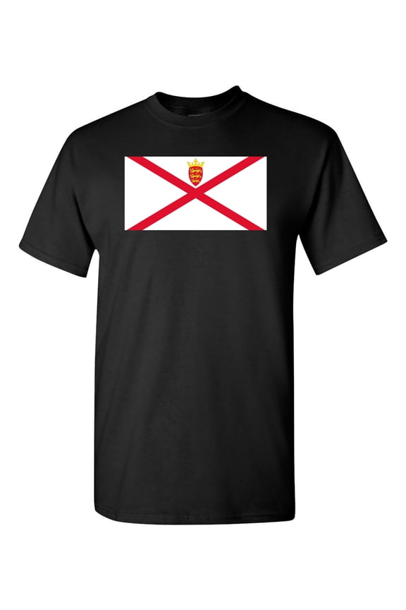 Jersey Country Flag Adult DT T-Shirt Tee