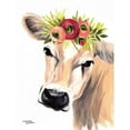 thumbnail image 1 of Jersey Cow with Floral Crown Poster Print by Michele Norman, 1 of 1