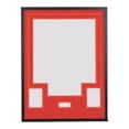 thumbnail image 1 of Jersey Display Case with Color Mat & Wall Mount, Shadow Box Frame with Photo Slots & Hardware Kit for Football Basketball Soccer Shirts (Red-Top & Orange-Base), 1 of 8
