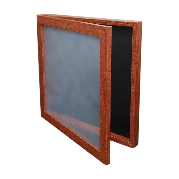 Jersey Display Frame Case - 14x18 Inch Lockable Magnetic Frames Shadow Box with UV Protection for Baseball Basketball Football Soccer Hockey Sport Shirt, Matte Finish, Brown
