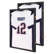 KCRasan Jersey Frame Display Case, 23x31 Large Shadow Box, Black 2 Pack