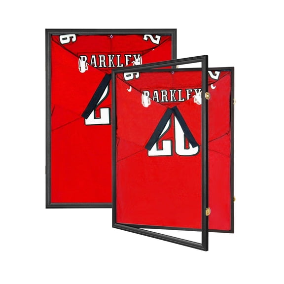 Jersey Frame Display Case 2 Pack, Large  Sports  Shadow Box  for Baseball Football Soccer Sport Shirt (23*31)