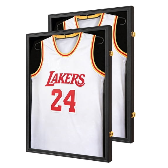 Qdiou Jersey Frame Display Case-2pc,Black(23*31 in)