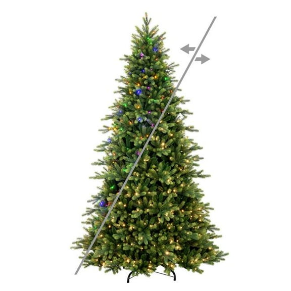 Vickerman  6.5 ft. x 48 in. Green Jersey Fraser Fir Artificial Pre-Lit Christmas Tree with 500 LED Color Changing - 5 mm