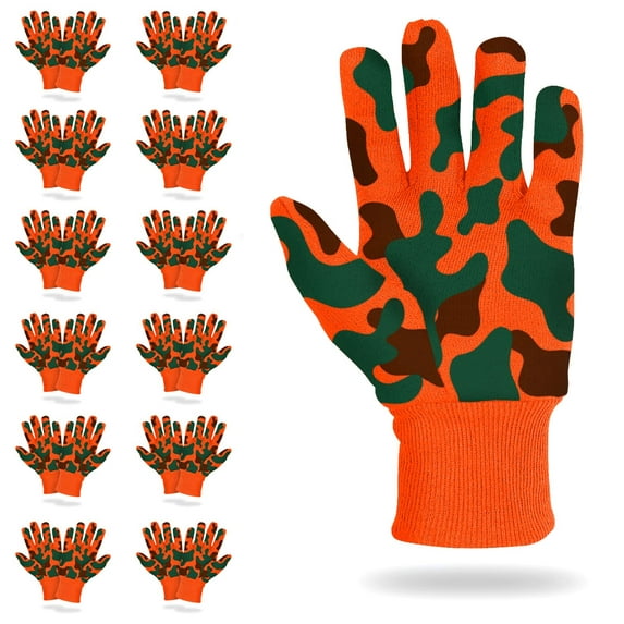 Jersey Garden Gloves One Size, Pack of 600 Heavy Duty Gardening Gloves for Women and Men with Elastic Knit Wrist, Protective Yard Work Gloves Women for Warehouse, Garden