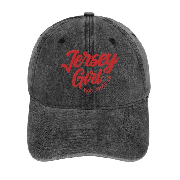 Jersey Girl Charcoal Baseball Cap for Men Women, Adjustable Snapback Hats Cotton Hat
