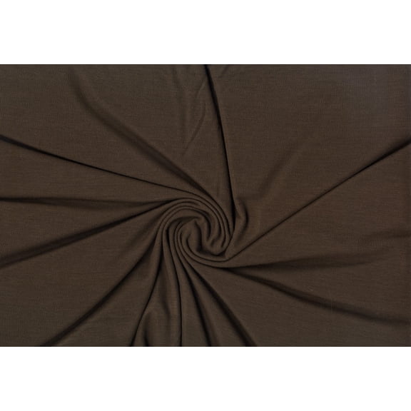Jersey Hacci Miami Knit Fabric - Soft Stretch Rayon Sewing Fabric (BROWN, ByYard)