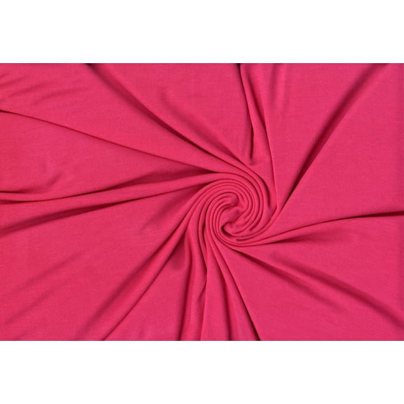 Jersey Hacci Miami Knit Fabric - Soft Stretch Rayon Sewing Fabric (HOTPINK, ByYard)