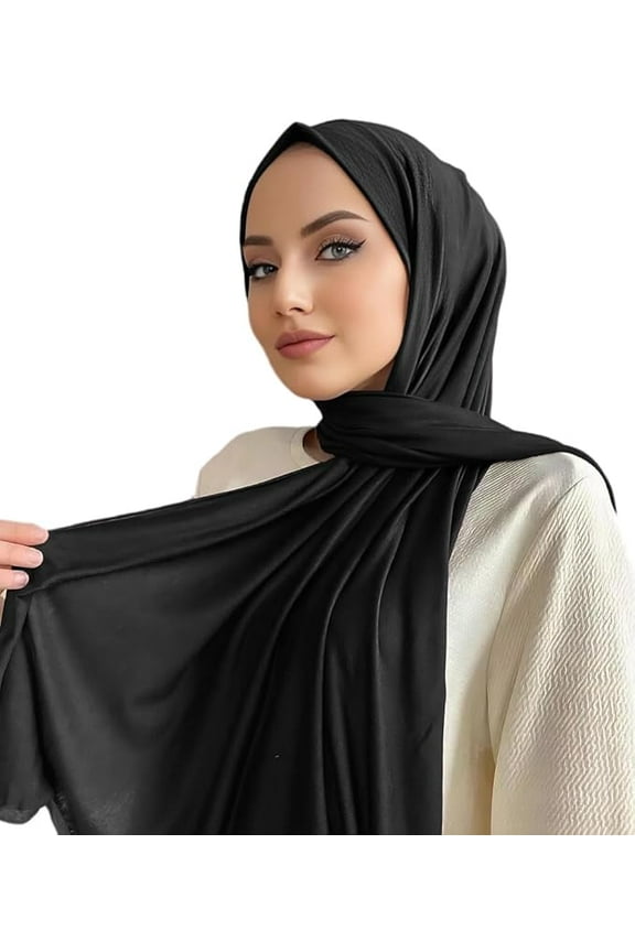 Jersey Hijab Scarf for Women Long Soft Muslim Turban Hair Wrap Headwrap Scarves