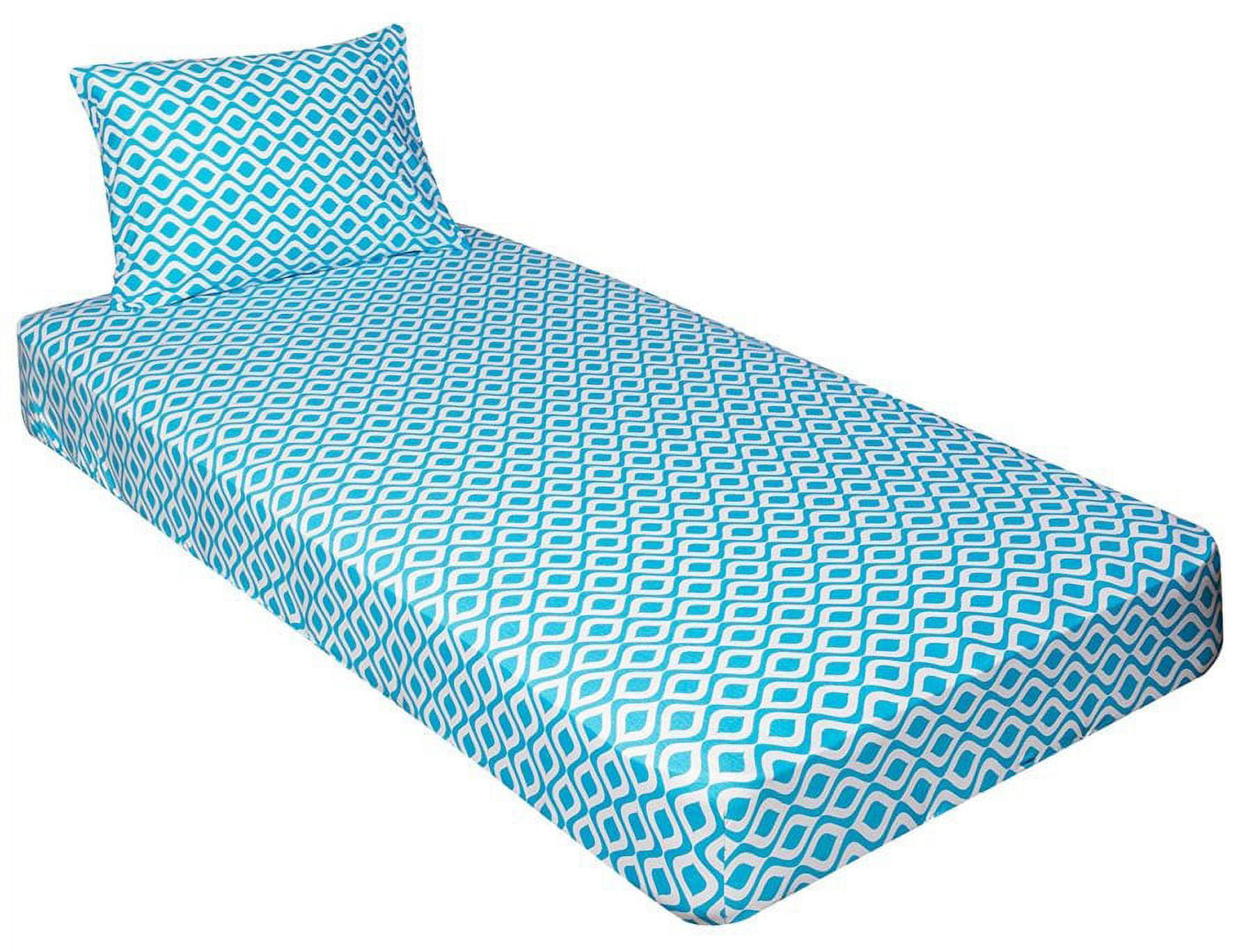 Jersey Knit 2 Pc Cot Size Camp Sheet & Pillowcase With Napsack