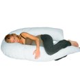 thumbnail image 1 of Jersey Knit Cover For U-Shaped Body Pillow, Stain Resistant, White, 1 of 2