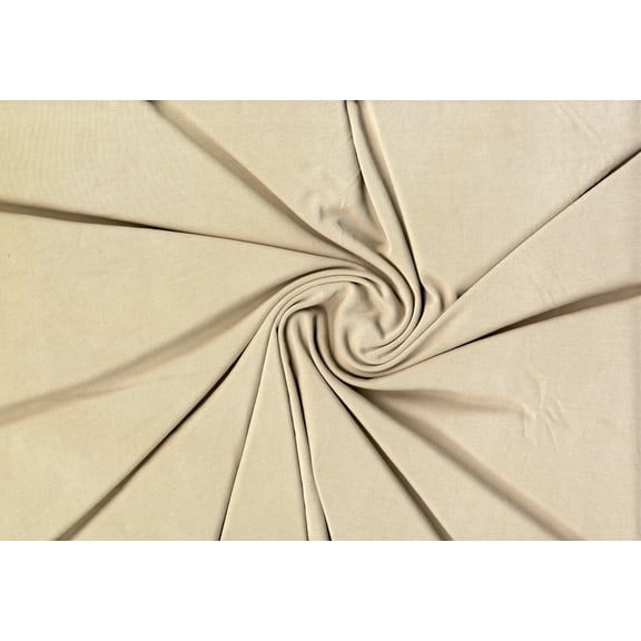 Jersey Model Suave Brushed 200 GSM Faux Cupro Knit Fabric Soft Dress Sewing (STONE, ByYard)