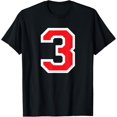 thumbnail image 1 of Jersey Number #3 T-Shirt, 1 of 3