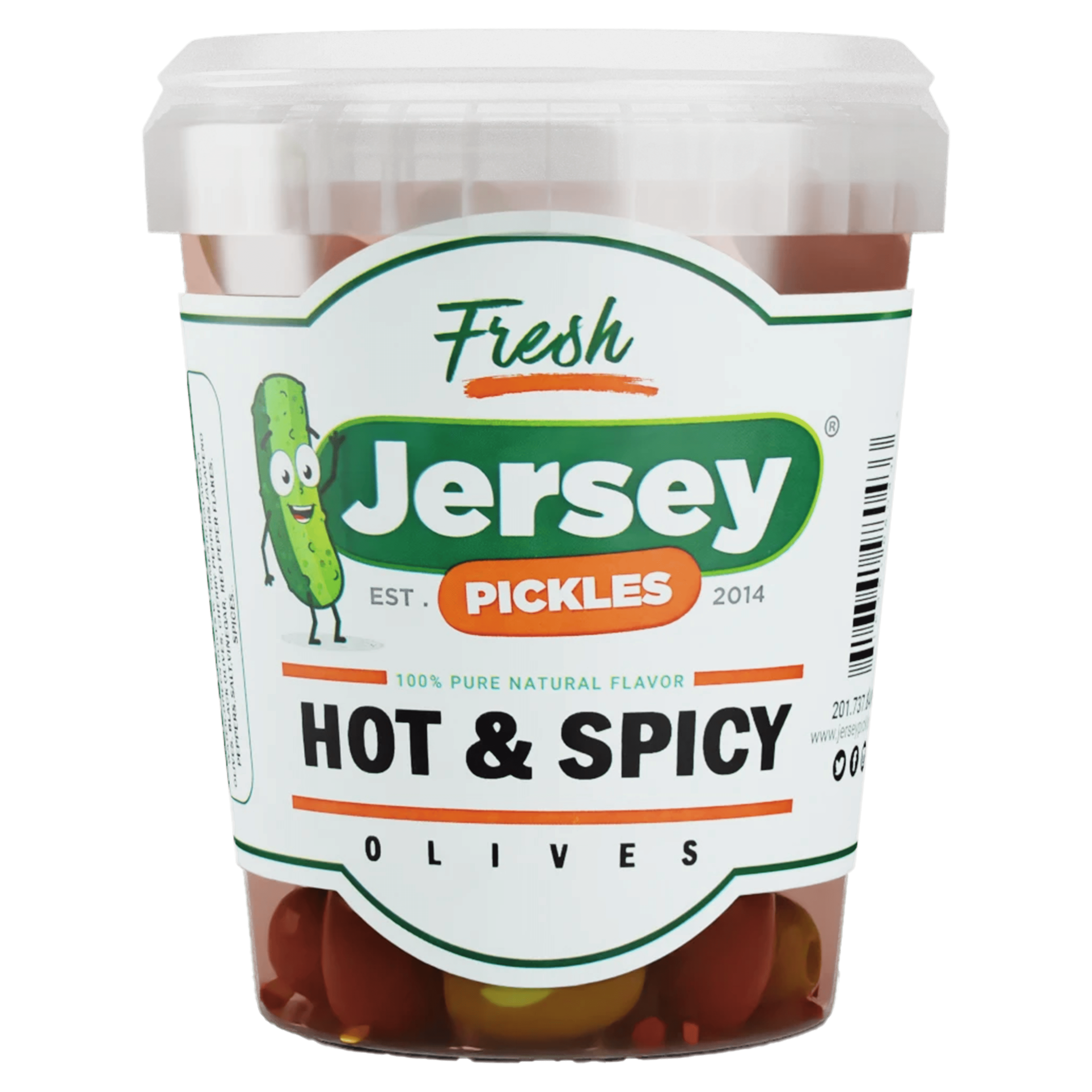 Jersey Pickles Italian Seasoned Olives with Jalapeos \u0026 Pepper Flakes, Pitted, Hot \u0026 Flavorful Mix
