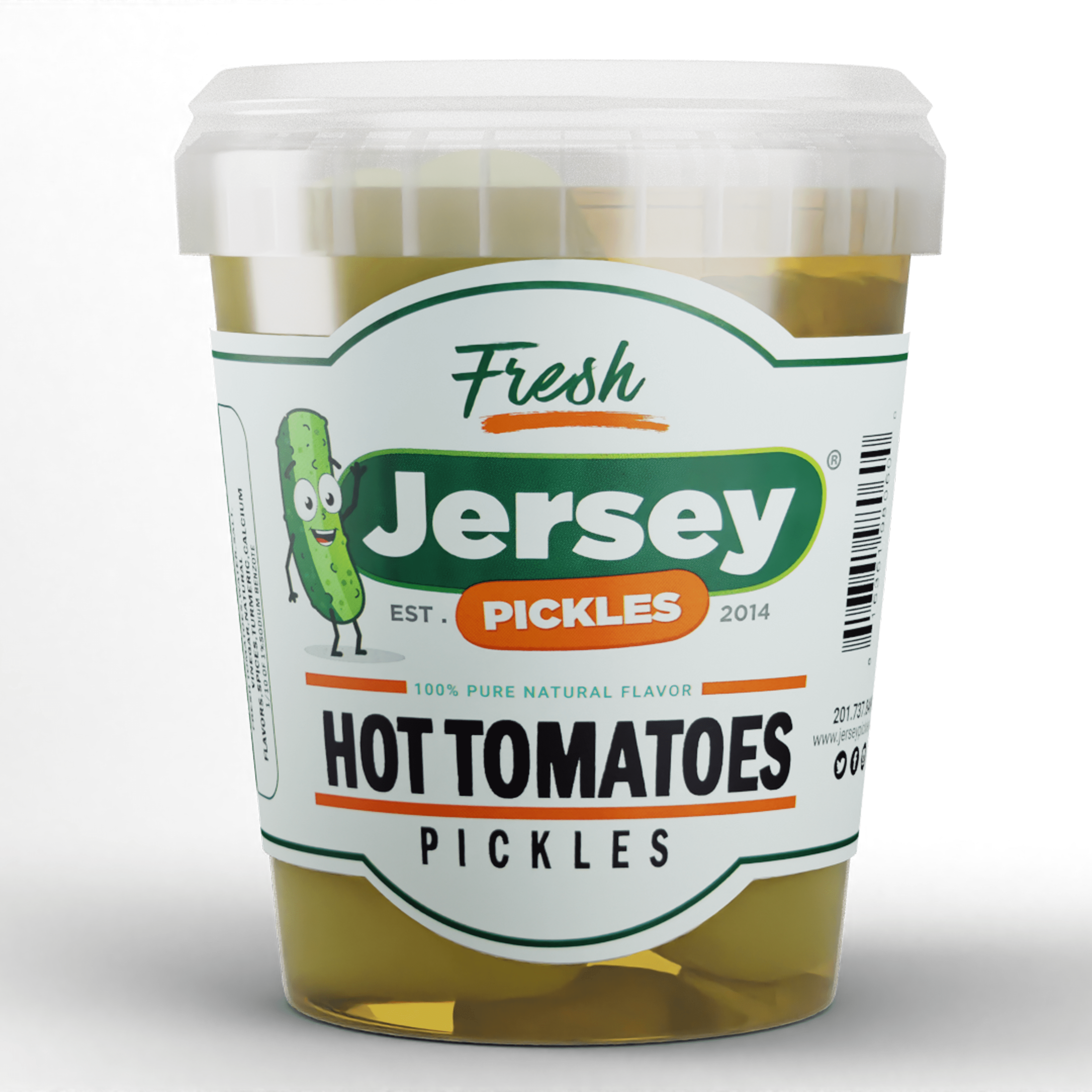 Jersey Pickles Hot Pickled Tomatoes with Spicy Jalapeno - Bold, Fiery Flavor, Crafted with Fresh Ingredients
