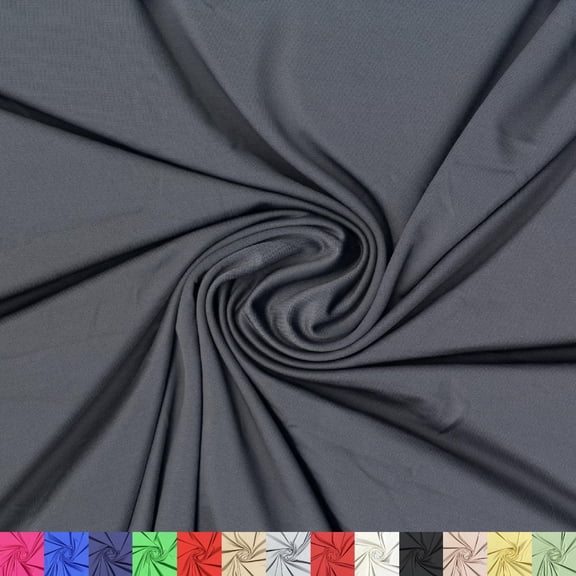 LitLook Jersey Knit Fabric by the Yard - 60" Wide Soft & Breathable 220 GSM Fabric for Dresses, Activewear, Yoga Leggings, Skirts - Platinum