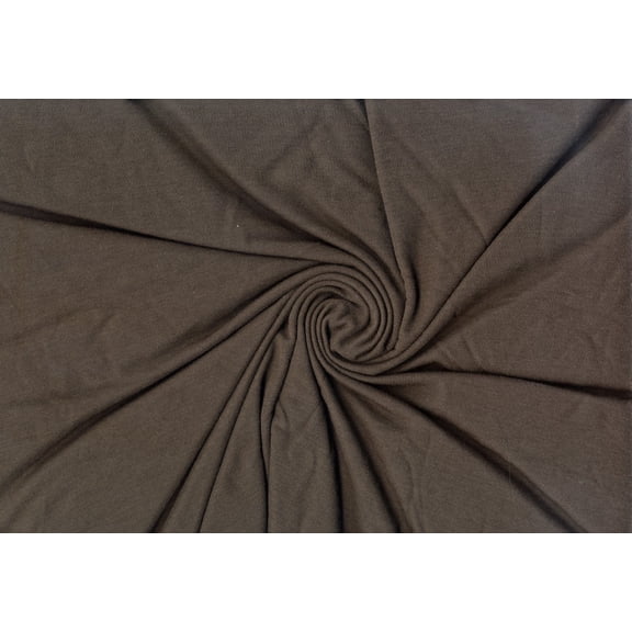 Jersey Rib Hacci Hampton Knit Fabric - Soft Stretch Sewing Fabric for Tops (BROWN, ByYard)
