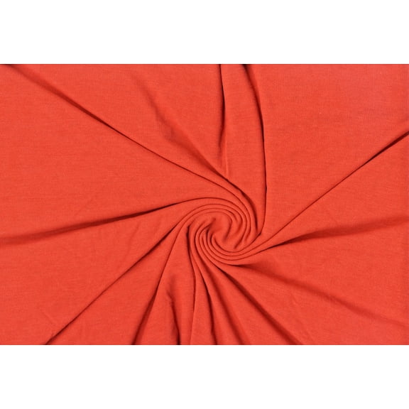 Jersey Rib Hacci Hampton Knit Fabric - Soft Stretch Sewing Fabric for Tops (RUST, ByYard)