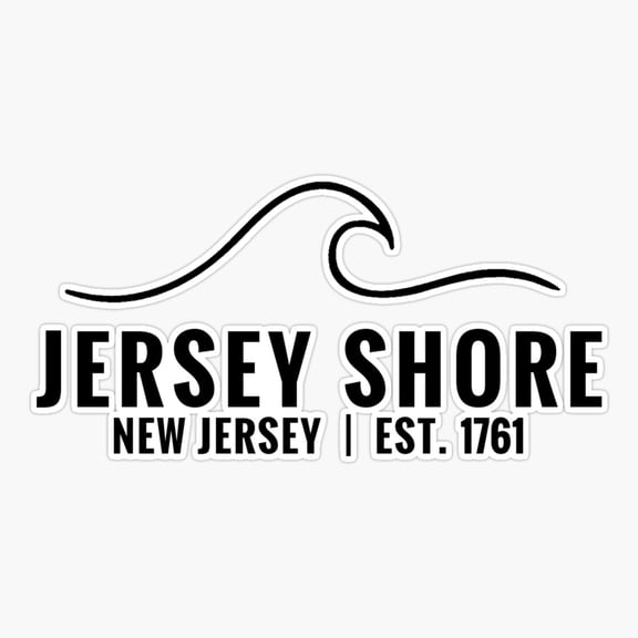 Jersey Shore Ocean Wave Sticker